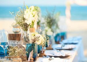 Trang trí tiệc cưới phong cách bãi biển